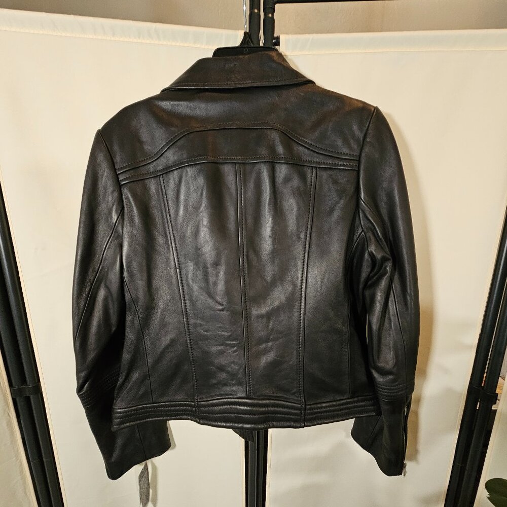 MICHAEL Michael Kors Black Leather Jacket - Picture 5 of 14